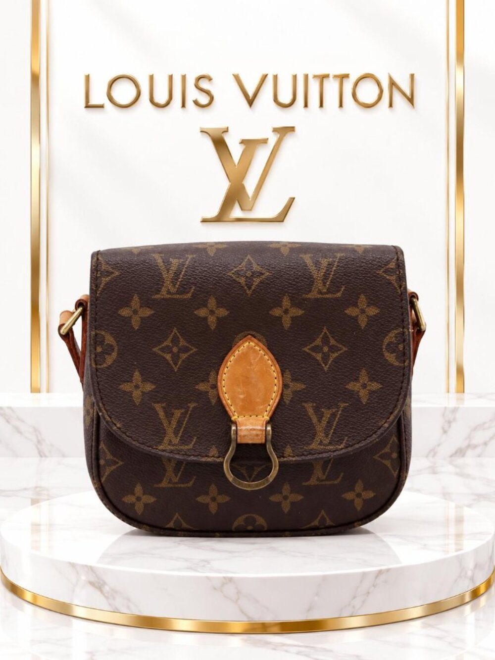 Authentic Louis Vuitton Saint Cloud PM Monogram Vintage Crossbody Shoulder Bag